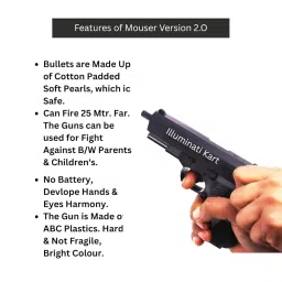 IK- (Set of 2) Toy Mouser Gun | 100+ Free BB Bullets | Best Mouser Air Pistol | Unique Mouser Revolver Gun | Mouser Toy Gun with Magazine Inbuilt in Gun | image 5