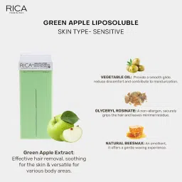 RICA Women Wax Green Apple Roll-On Wax Kit (Set Of 2 Refill Wax) 100 Ml image 1