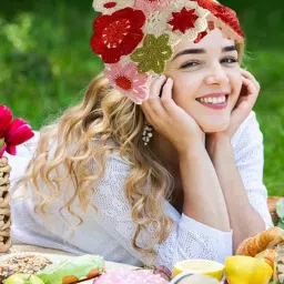 mittijoy Head Scarf for Women, Crochet Headband, Crochet Headband for Women Floral Head Scarf Stylish Bandana Lightweight and Breathable Versatile Accessory Perfect for Occasions image 3