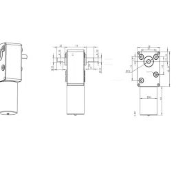 Worm Gear Box Reduction Motor 12V 190rpm 90 kg-cm Torque - WGM775127500-40K image 3