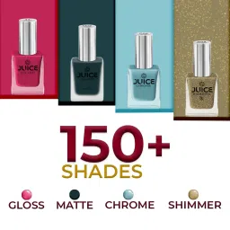 JUICE Quick-dry, Long Lasting, Chip Resistant, Gel Finish, High Gloss, F&D APPROVED COLORS & PIGMENTS, One Coat, 5 in 1 Nail Polish Combo 32 image 5