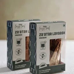 The Lazy Loaf Lavash Crackers with Za'atar - Thin and Crispy Flatbread Snack - Handcrafted - 100grm image 3