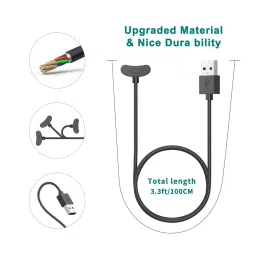 Tobfit Charging Cable Compatible with Ticwatch Pro 5 Charger, Replacement USB Charger Compatible with Ticwatch Pro 5 / Pro 3 / Pro 3 Lite / E3 Smartwatch,3.3ft/100cm image 3