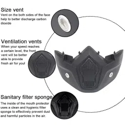 OTOROYS Goggle Mask Anti Scratch UV Protective Face & Eyewear Windproof Dirt Shield With Soft Foam Padded Detachable Mouth Filter For cycling Bike Off Road Racing Ride Unisex (Clear Visor) image 5