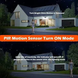 HKV Acrylic Led Bright Solar Lights Outdoor,74 Led Solar Motion Sensor Lights Outdoor, 3 Adjustable Heads Solar Security Lights, Ip65 Waterproof Flood Lights For Pathway image 4