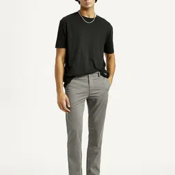 levi's 511 Men Slim Fit Grey Pure Cotton Trousers image 4