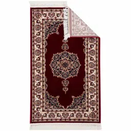 sapana carpet-mats Burgundy & Cream Traditional Polyester 4 x 6 Feet Machine Made Carpet image 3