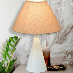 homesake Matt Black Metal Modern Lamp Jute Shade image 1