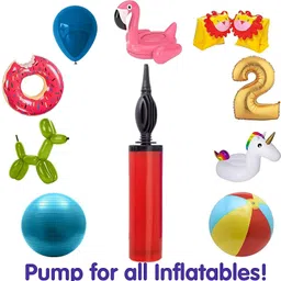 rjv global Balloon Party Decorating 1 Balloon Pump & 11 Pcs Curling Ribbon Multicolored image 2