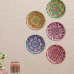 nestroots Zen Sanctuary Mandala Wall Plate Set of 5-picture-23