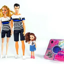 mubco The Happy Family Doll Set | Mom, Dad & 2 Kids | Movable Body Parts Play Set Toys-picture-19
