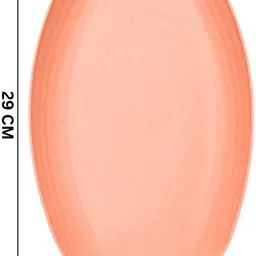 sugaalsu Wheat Straw Oval Dinner Plate | Eco-Friendly, Lightweight & Unbreakable_New) Tray image 2