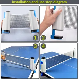 halo nation Adjustable Table Tennis Net Ping Pong Net, Retractable TT Net Fit On Any Table Table Tennis Net image 5