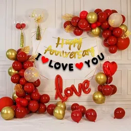 Anniversary Decoration kit Combo - 45 Pcs for Anniversary Decor (Set of 45) 3-image-34