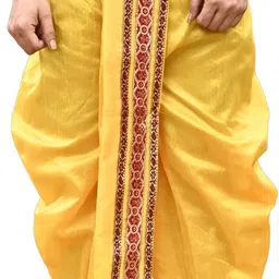 GOURI COLLECTIONS Ready To Wear Pant System With Adjustable Drawstring PREMIUM QUALITY Marwadi Embellished, Solid Men Dhoti-image-56