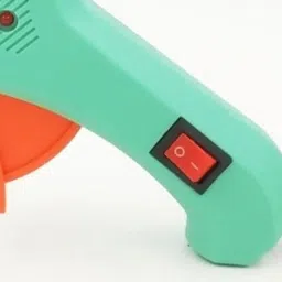 fadman TURQUOISE MINI HOT MELT GLUE GUN 20 WATT (ON OFF SWITCH & INDICATOR) WITH ADHESIVE HOT GLUE STICKS Standard Temperature Corded Glue Gun image 3