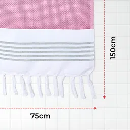 The Better Home Pink 2 Cotton 200 GSM Bath Towel image 4