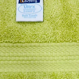 BOMBAY DYEING Lime Green 2 Pieces Pure Cotton 650 GSM Hand Towels image 3