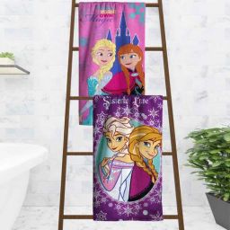 Disney Frozen Sisterly Love Elsa & Anna Kids 350 GSM Bath Towel (Set of 2) by Athom Living-picture-45