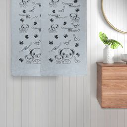 FABINALIV Kids Grey & Black 2 Pieces Cotton Printed 300 GSM Bath Towels-picture-44