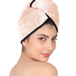 Softspun Microfiber Pink Anti-Bacterial 300 GSM Hair Drying Wrap Towel image 3