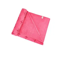 Black Gold Set of 4 Pink Printed Cotton 400 GSM Bath Towels image 5