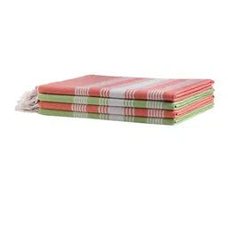 Arrabi Set Of 4 Striped 210 GSM Cotton Handwoven Bath Towels image 4