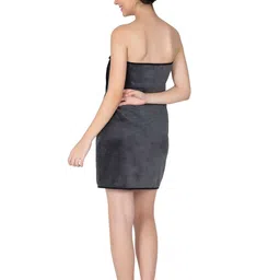 Softspun Microfiber Grey Anti-Bacterial 300 GSM Hair Drying Wrap Towel image 4