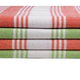 Arrabi Set Of 4 Striped 210 GSM Cotton Handwoven Bath Towels image 3