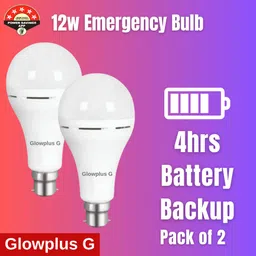 glowplus g Bright Deal – 2-Pack 12W Emergency Bulbs 3 hrs Bulb Emergency Light-picture-32