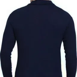 gulika Men Solid High Neck Dark Blue Sweater image 2
