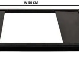 devshree Plate Kitchen Rack Heavy Duty Microwave Oven Stand with Powder Coating (Glossy Black) Wood image 3