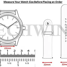 TECHWIND TW22SN4083RDBK 22MM Silicon Watch Belt - CHECK MODEL LIST/DESCRIPTION/IMAGES Smart Watch Strap image 5