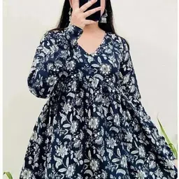 vankar Casual Regular Sleeves Floral Print Women Blue Top-picture-15