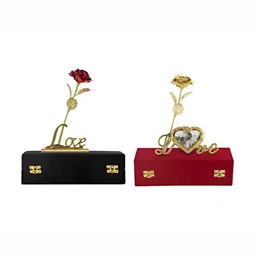 INTERNATIONAL GIFT Red Rose With Love Stand & Rose Flower-image-47