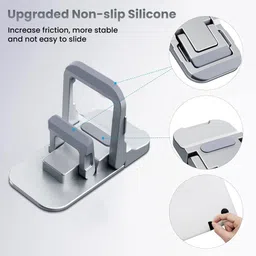 HASTHIP Adhesive Laptop Stand Feet Cooling Folding Risers Aluminium Floor and Desk Stand Laptop Stand with Adjustable Height Compatible with Universal Laptops image 3