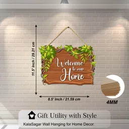 shree sanwariya crafts Welcome Home Design Wall Hanging for Home Decor Gift Item image 3