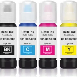 Gedi 003 Refill Ink Compatible for L3110,L3150,L3250,L3252,L3115,L3116 Printer 3PC Black + Tri Color Combo Pack Ink Bottle-picture-10
