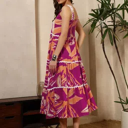 amar fashion Women Fit and Flare Pink Knee Length Dress image 2