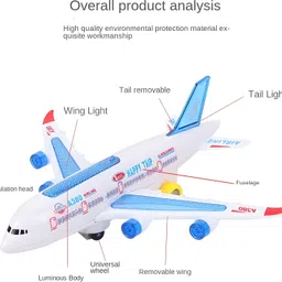 kokee toys Airliner Aircraft Airplane Toy for Kids | Boys| Girls with Lights & Music image 4
