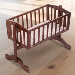 baybee Wooden Baby Swing Cradle for New Born Baby Jhula with Mosquito Net 360° Wheels-picture-19