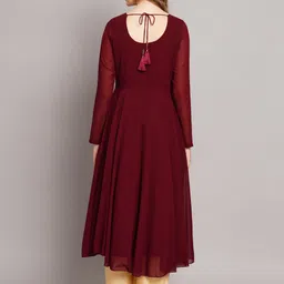 poshak hub Women Embroidered Georgette Anarkali Kurta image 3