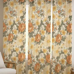 ana 213 cm (7 ft) Door Cotton Room Darkening Curtain (Pack Of 3)-picture-12