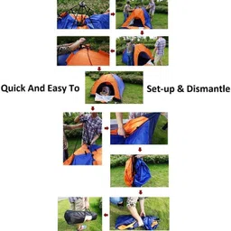krishyam 2Person Camping Tent Includes Carrying Bag Lightweight Portable Dome Tent - For Camping, Outdoor, Trekking image 5