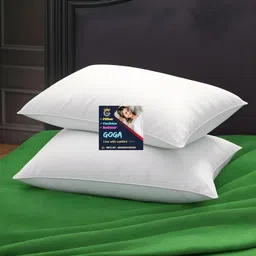 goga LUXURY Cotton Solid Sleeping Pillow Pack of 3 image 3