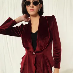 Fleece Solid Coat For Women-image-64