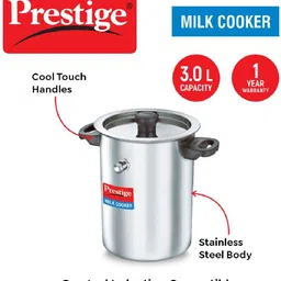 prestige Milk Pan 22 cm diameter with Lid 3 L capacity image 3