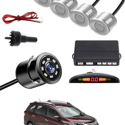 zplus Car Parking Sensors - Set of 4 with Reverse Parking Camera (Silver)-42 Safety of Passengers/Car One Alarm Kit-2098 Parking Sensor-picture-31