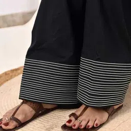 ana collection Pure Cotton Solid Women ["Black"] Salwar image 3