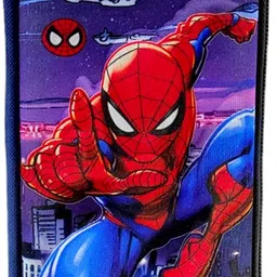 johnnie boy Spiderman Pencil Box with fabric top and single Net pocket inside | Double zipp Art EVA Pencil Box-picture-48
